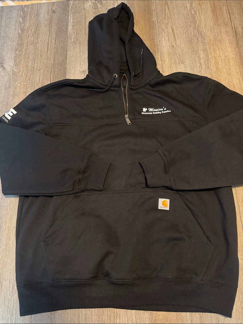 Carhartt Rain Defender Black Half-Zip Hooded Work Sweatshirt